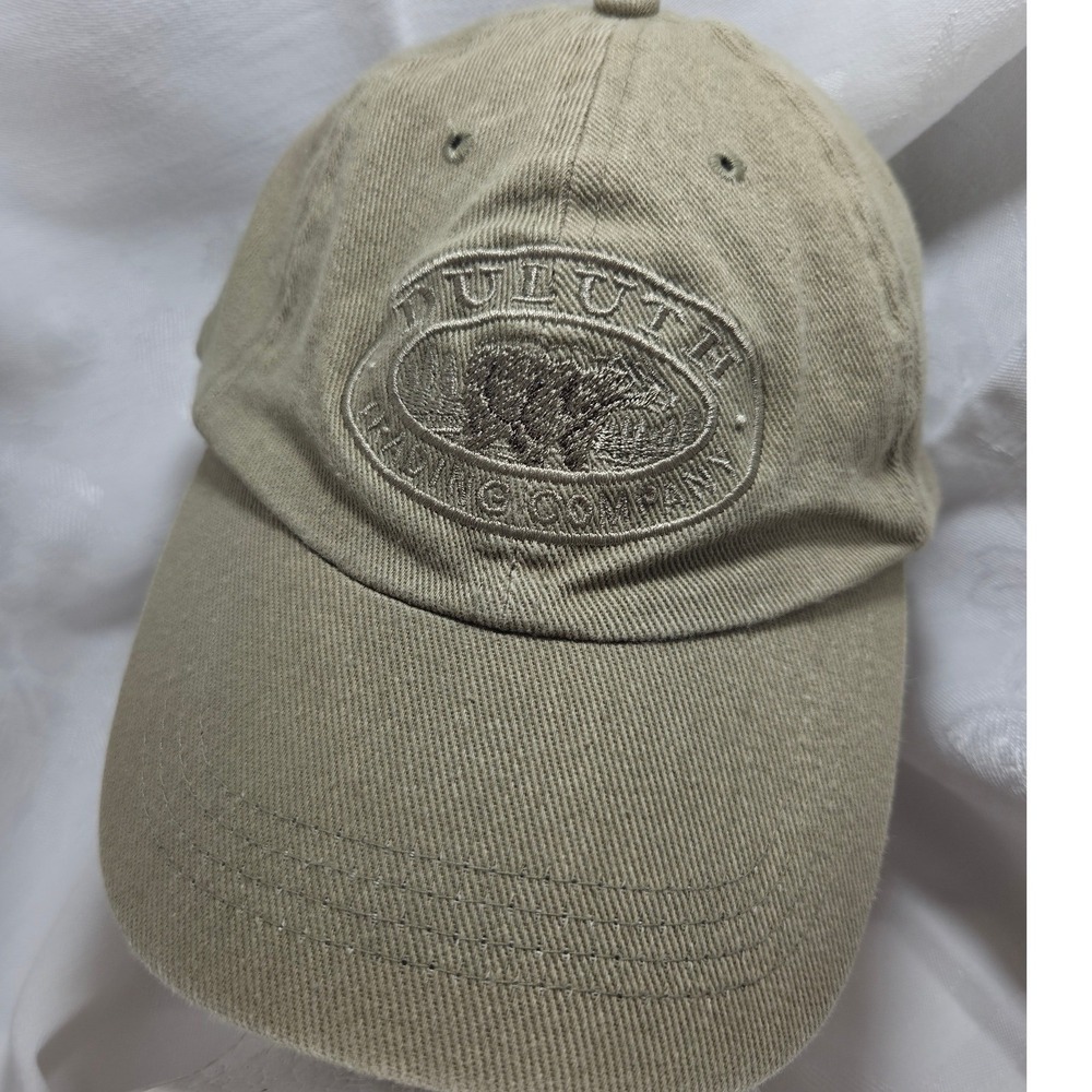 Duluth Trading Co Baseball Cap Mens L/XL Tan Good Cotton Flex Fit Hat Y2K
